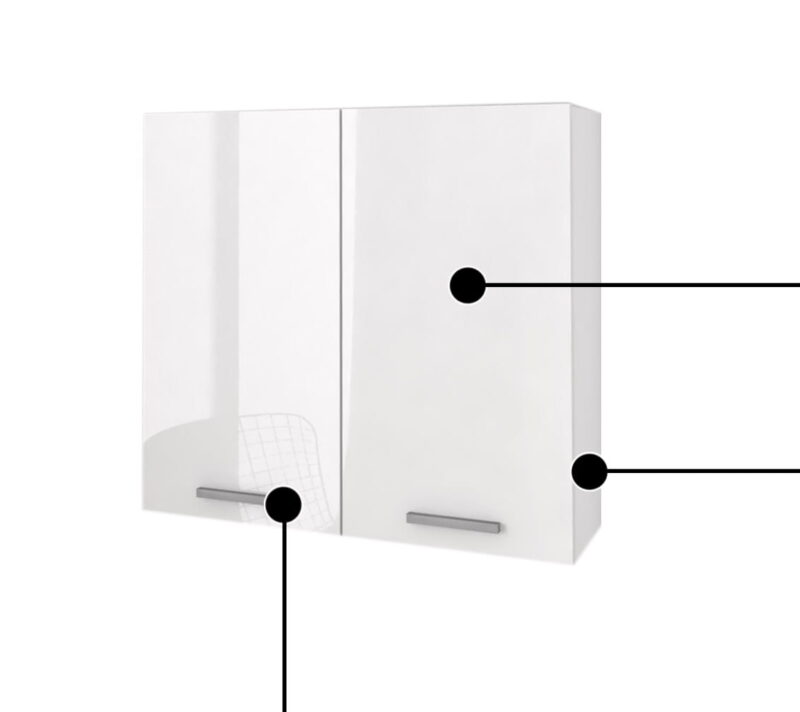 Szafka wisząca NEO Nowoczesnych 80 cm biała POŁYSK - obrazek 5