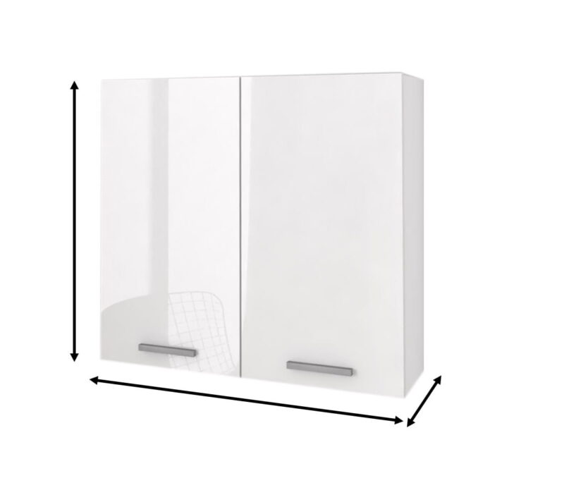 Szafka wisząca NEO Nowoczesnych 80 cm biała POŁYSK - obrazek 6