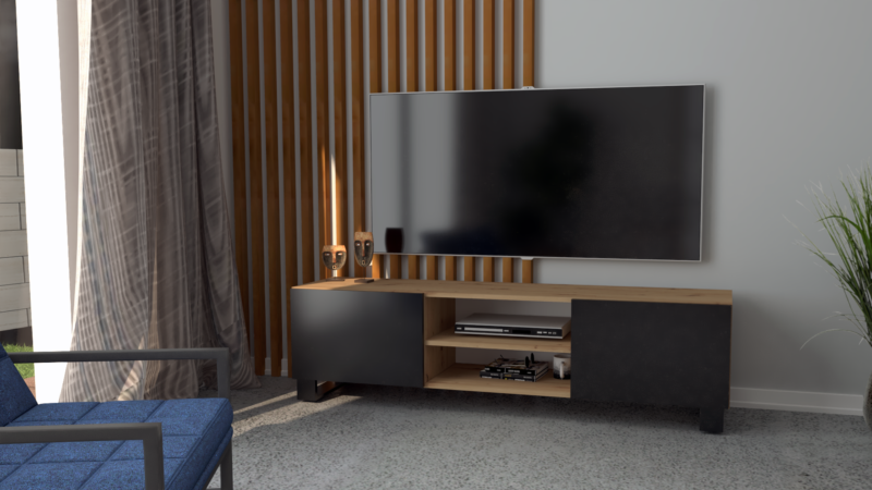 Szafka RTV Stolik pod TV Komoda Sindi LOFT - obrazek 2