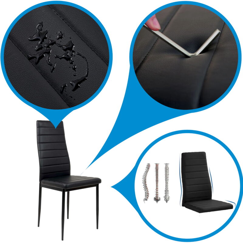 Nowoczesny zestaw do jadalni kuchni STÓŁ i 4 KRZESŁA LOFT METAL - obrazek 9