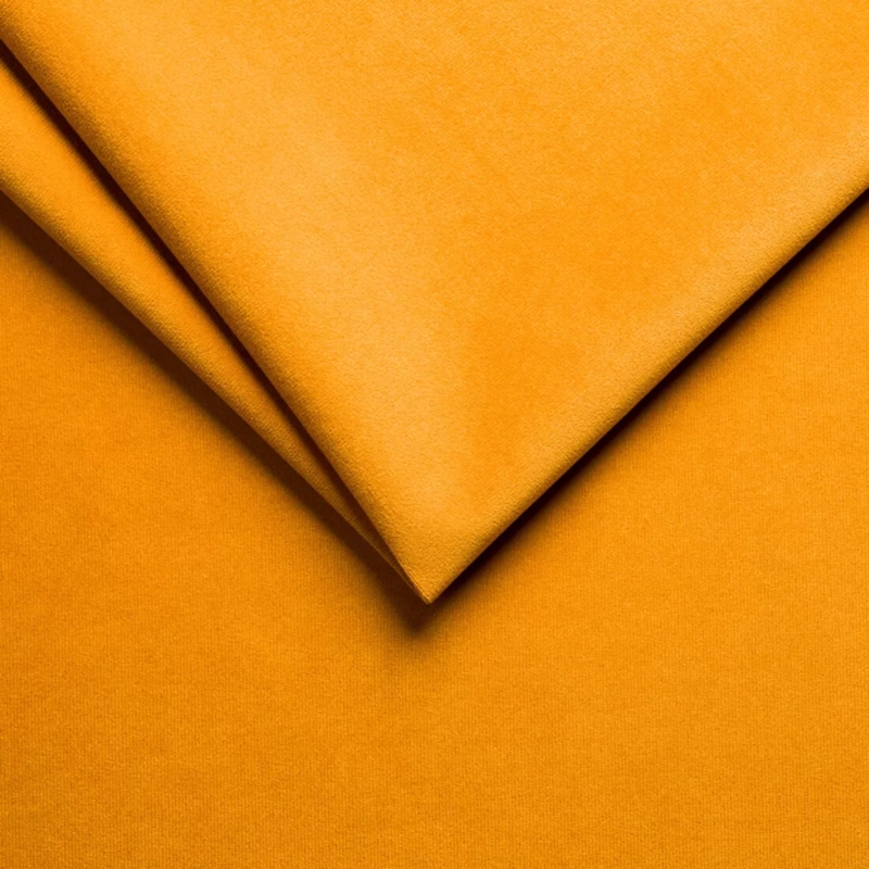 PUFA LUI 100 AMBER 26 – Duża Otwierana Skrzynia z Weluru, Złote Nóżki, 100 cm - obrazek 4