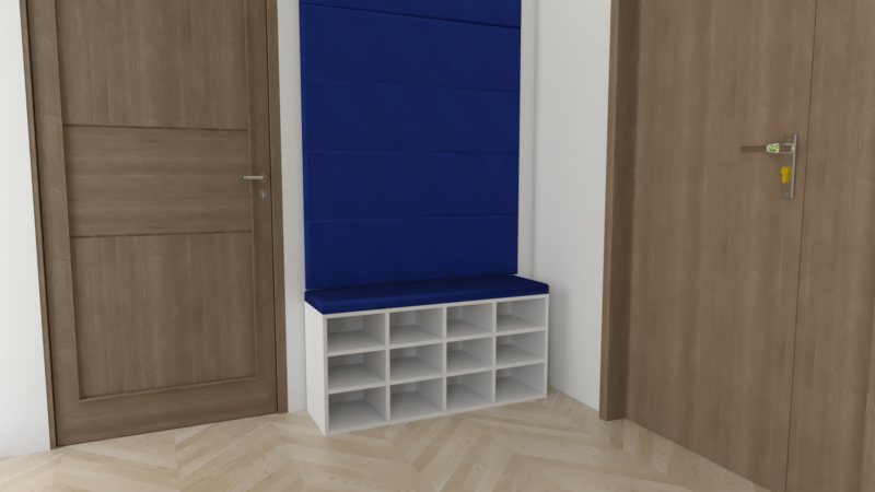 Szafka na Buty z Siedziskiem ławka TAPICEROWANA 100cm Dąb Artisan - obrazek 8