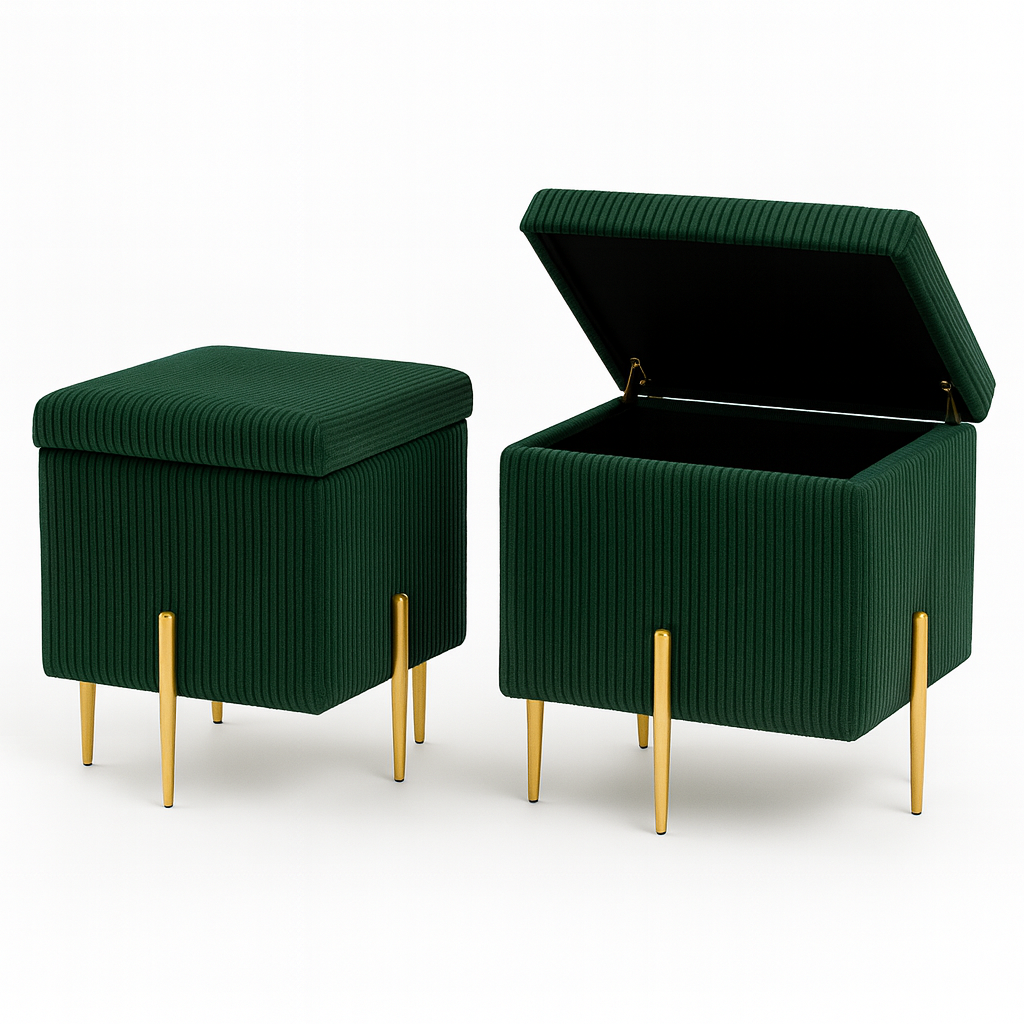 Pufa SOX otwierana ze schowkiem POSO SZARY kufer tapicerowany glamour na złotych nogach do salonu i sypialni - obrazek 17