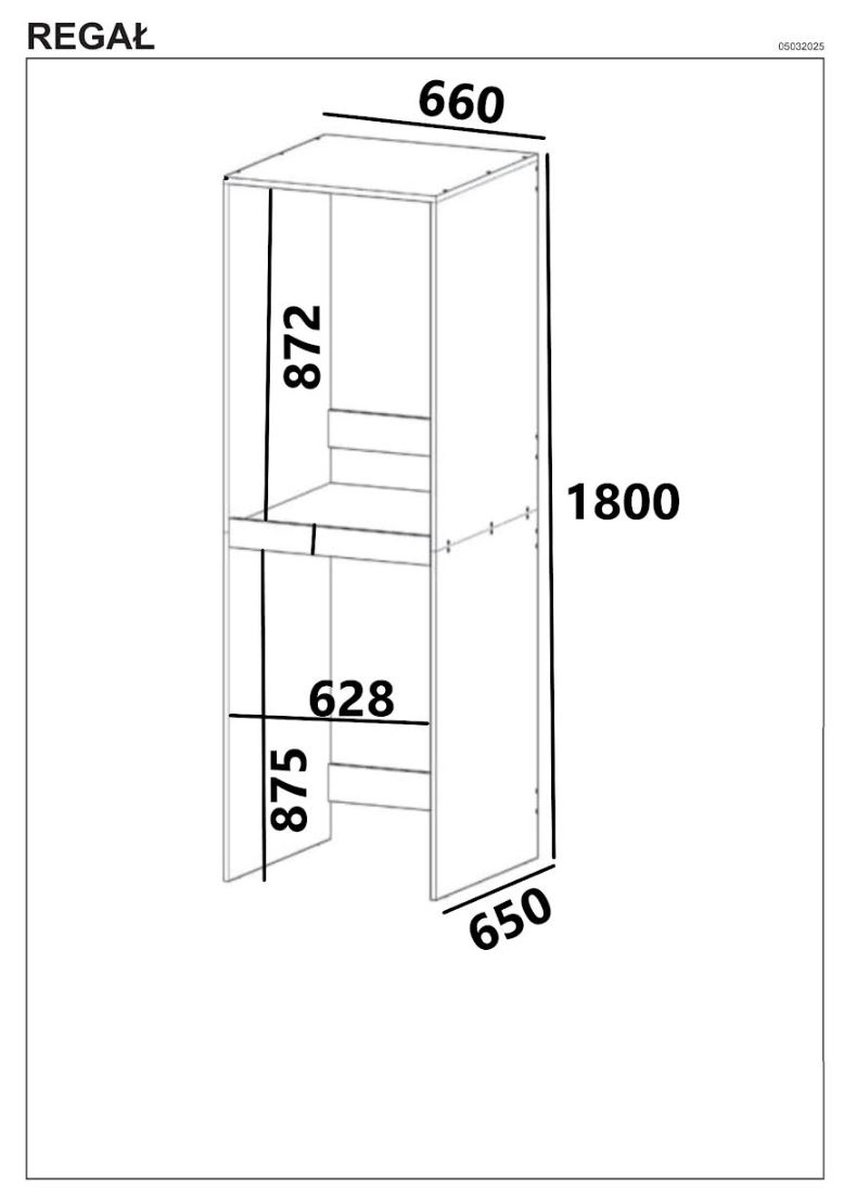 Szafka na Pralkę i Suszarkę do Łazienki - Regał Słupek Biały z Półkami do Pralni - obrazek 10