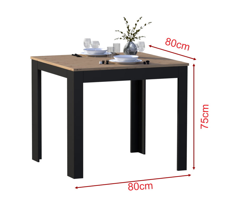 Nowoczesny zestaw do jadalni kuchni OLA STÓŁ i 4 KRZESŁA Dąb artisan - obrazek 4