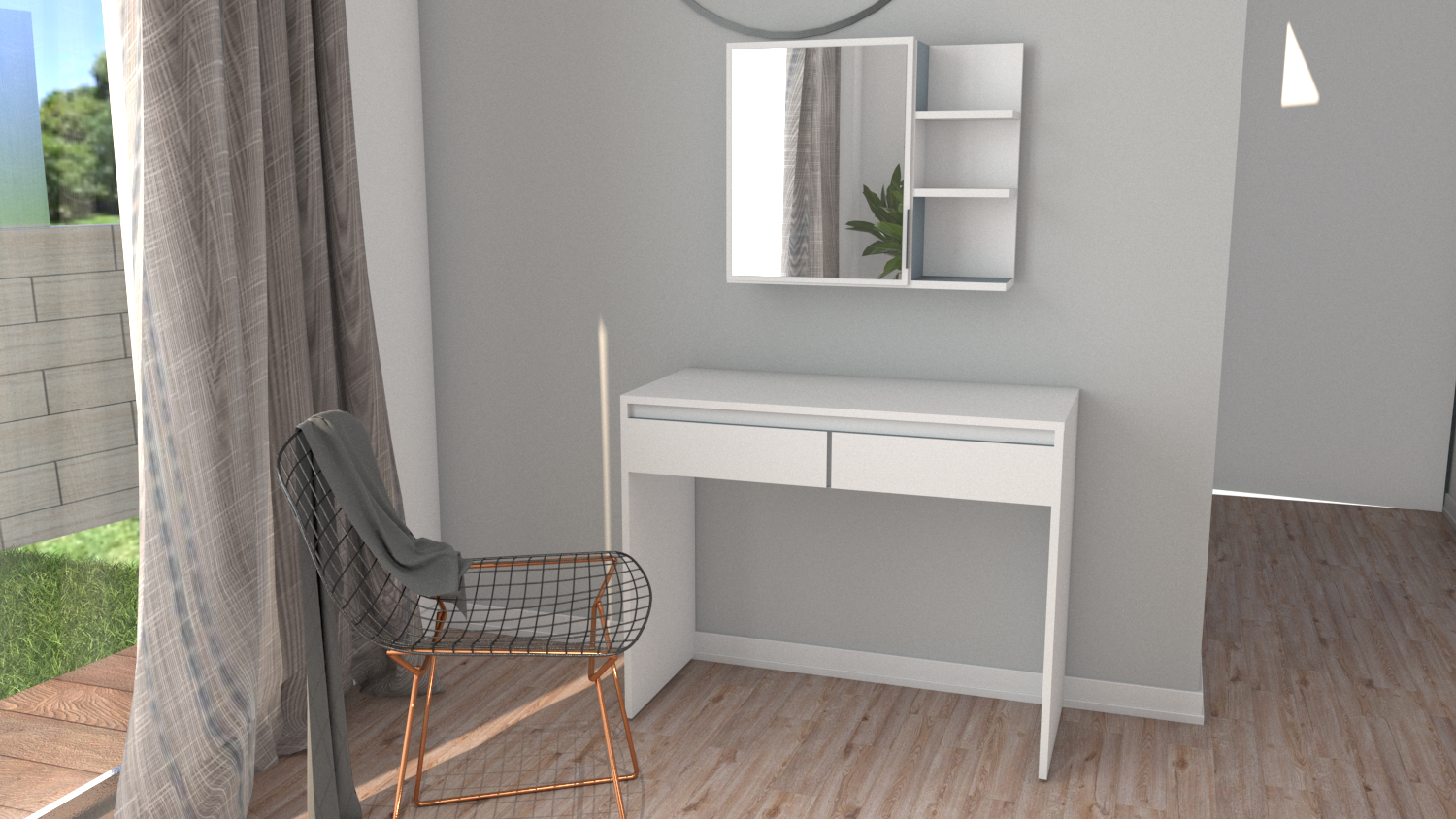 TOALETKA KOSMETYCZNA LUSTRO Joanna Cosmo - otwierana - obrazek 2