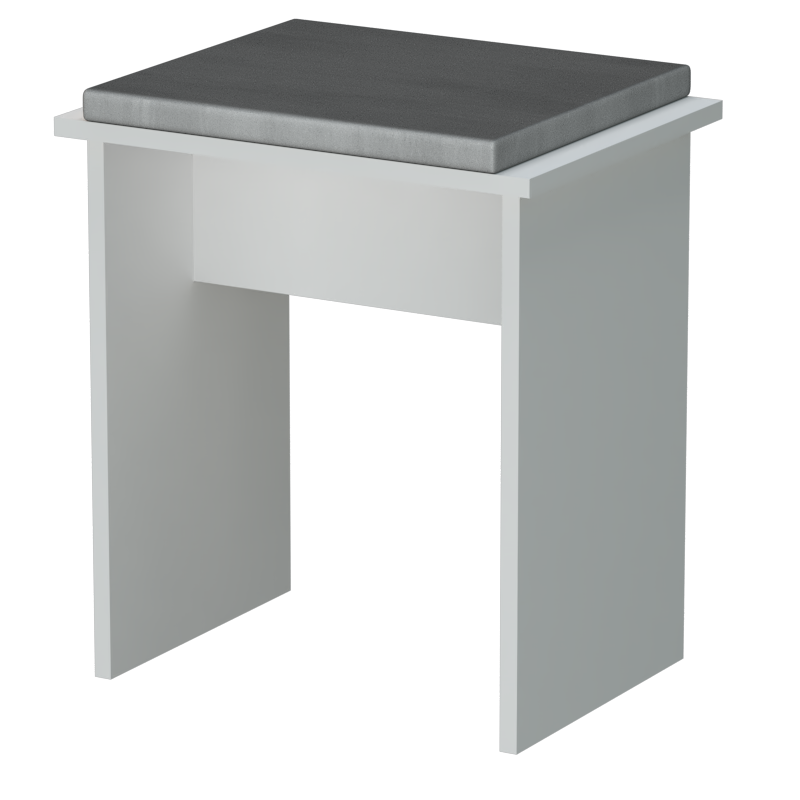 TOALETKA kosmetyczna BIAŁA z lustrem 12 LED wizaż BETI8 TABORET tapicerowany - obrazek 15