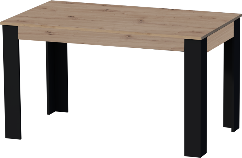 Stół + 4 Krzesła Nowoczesny Skandynawski Styl Loft Dąb Artisan - obrazek 2