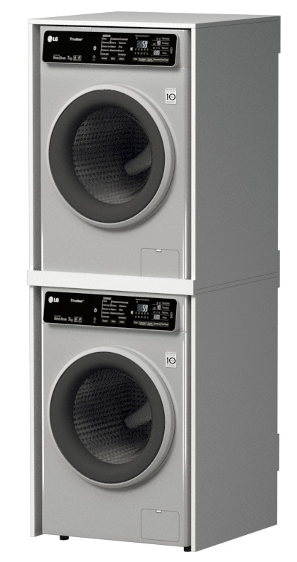 Szafka na Pralkę i Suszarkę do Łazienki - Regał Słupek Biały z Półkami do Pralni