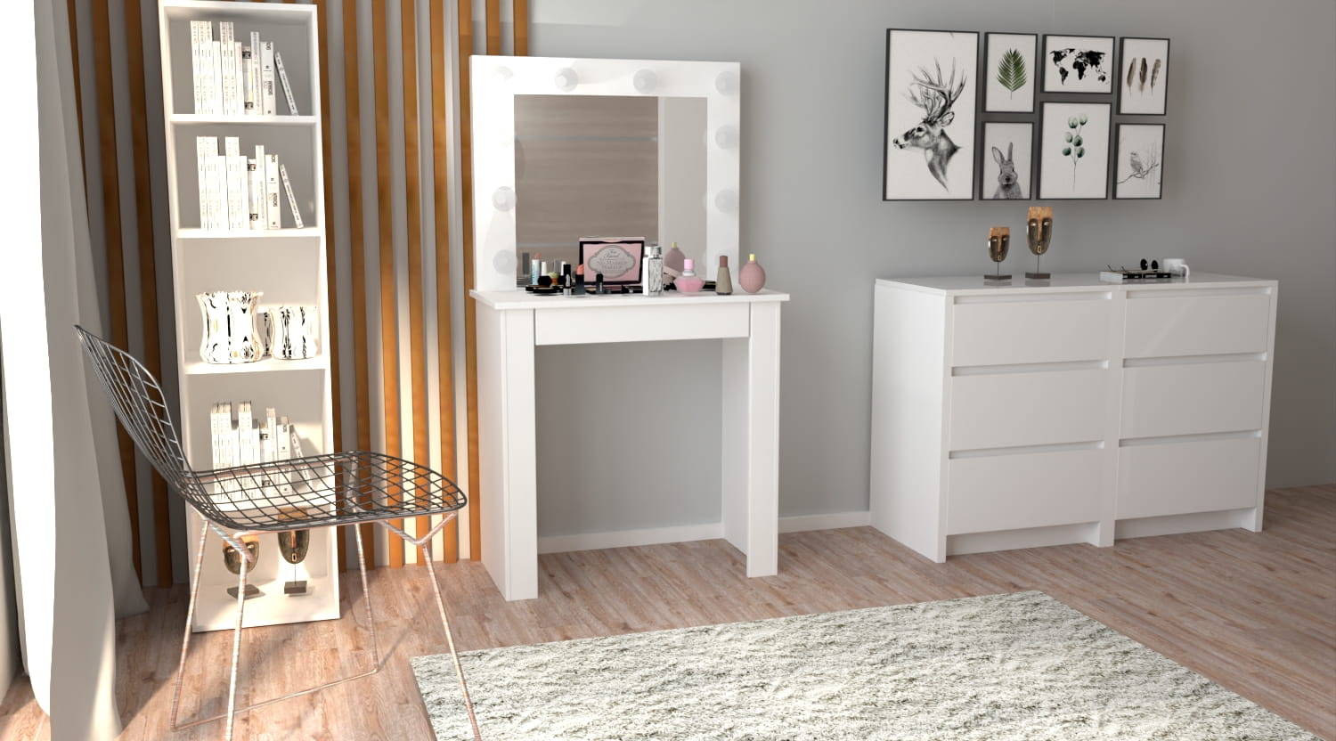 TOALETKA LUSTRO DO MAKIJAŻU WIZAŻU Z OŚWIETLENIEM 12X LEDBETI1 - obrazek 6