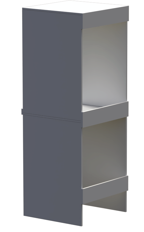 Szafka na Pralkę i Suszarkę do Łazienki - Regał Słupek Biały z Półkami do Pralni - obrazek 5