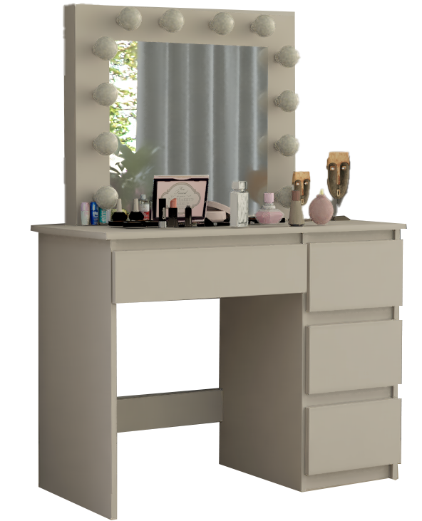 TOALETKA KOSMETYCZNA LUSTRO Z OŚWIETLENIEM 12x LED KASZMIR