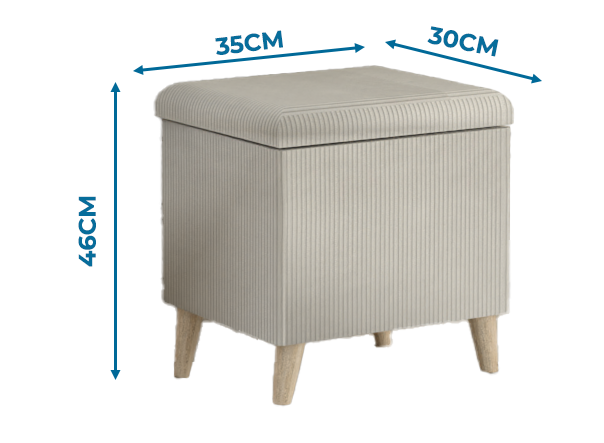 PUFA taboret skrzynia kufer skandynawski NÓŻKI CZARNY - obrazek 6