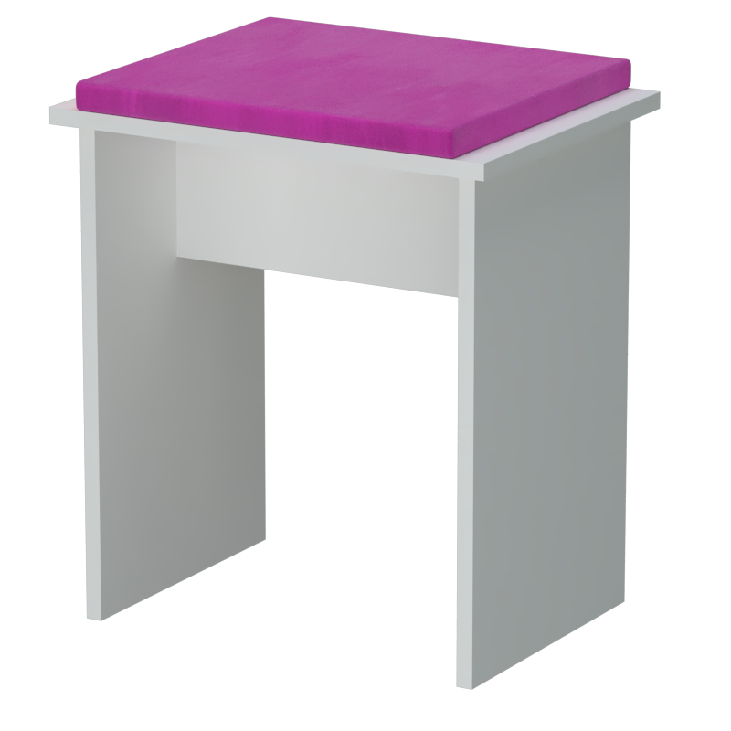 TOALETKA LUSTRO DO MAKIJAŻU WIZAŻU Z OŚWIETLENIEM 12X LED BETI1 Taboret tapicerowany - obrazek 20