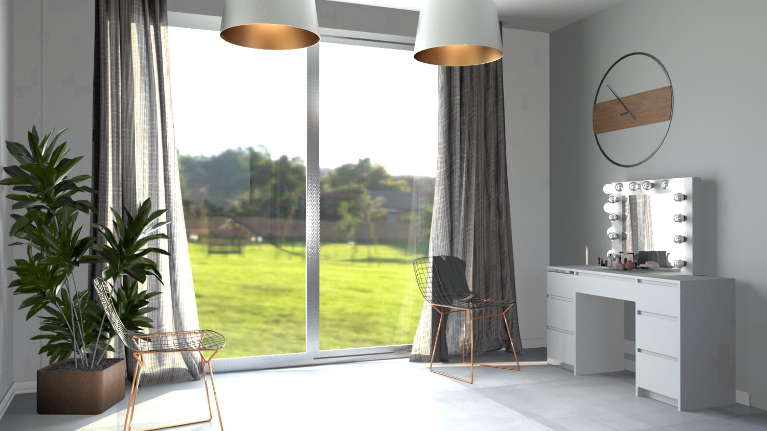 TOALETKA kosmetyczna BIAŁA z lustrem 12 LED BETI7 TABORET - obrazek 14