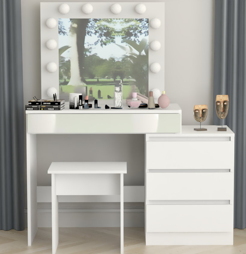 TOALETKA KOSMETYCZNA LUSTRO Z OŚWIETLENIEM 12x LED TABORET