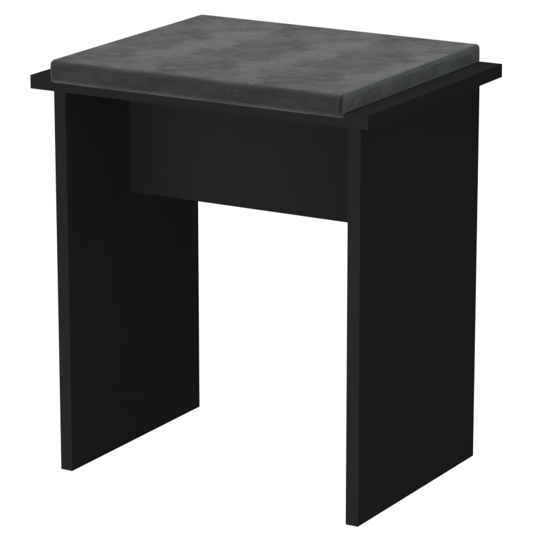 TOALETKA kosmetyczna LUSTRO 12 LED TABORET tapicerowany CZARNY - obrazek 15