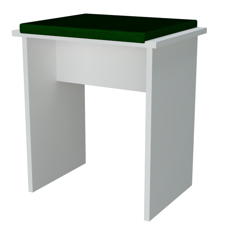 TOALETKA kosmetyczna LUSTRO 12 LED TABORET tapicerowany CZARNY - obrazek 9