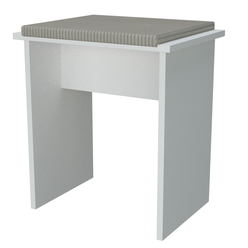 TOALETKA kosmetyczna LUSTRO 12 LED TABORET tapicerowany CZARNY - obrazek 10