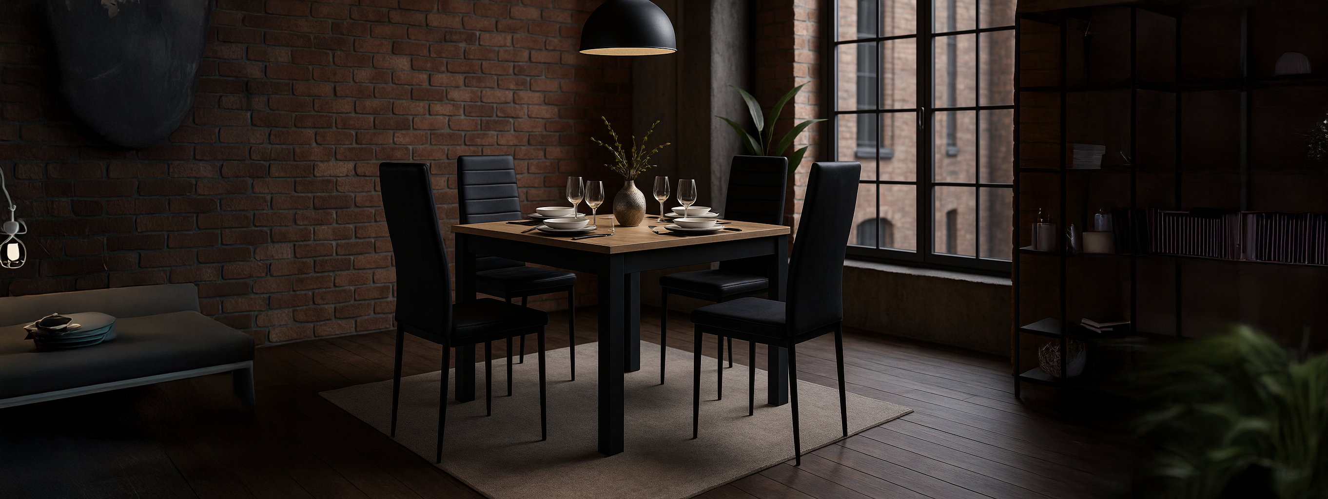 Nowoczesny zestaw do jadalni kuchni OLA STÓŁ i 4 KRZESŁA Dąb artisan - obrazek 2