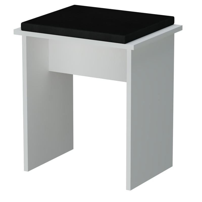 TOALETKA kosmetyczna LUSTRO 12 LED TABORET tapicerowany CZARNY - obrazek 11