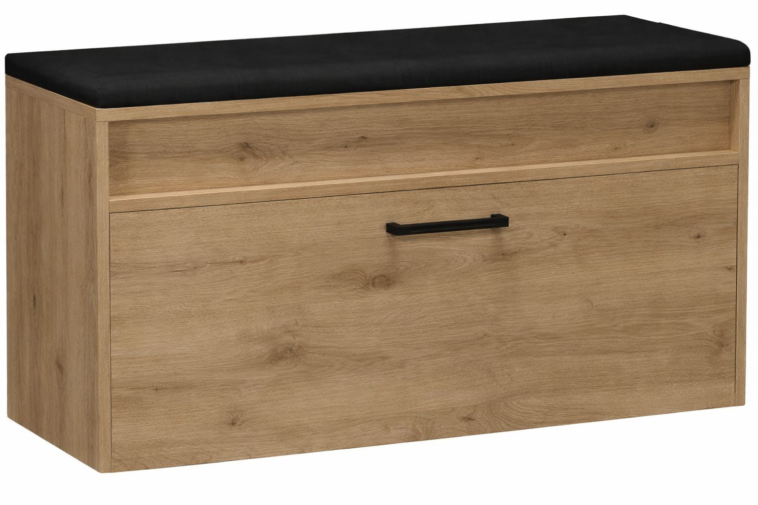 Zestaw Przedpokój IGO Szafka na Buty z Siedziskiem, Tapicerowane Panele i Wieszak Dąb Craft - obrazek 10