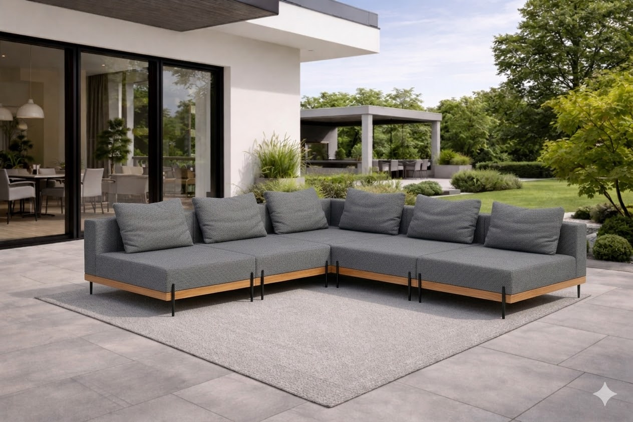 Grand ZESTAW MEBLI OGRODOWYCH PREMIUM Narożnik + PODUSZKI SOFA NA TARAS - obrazek 5