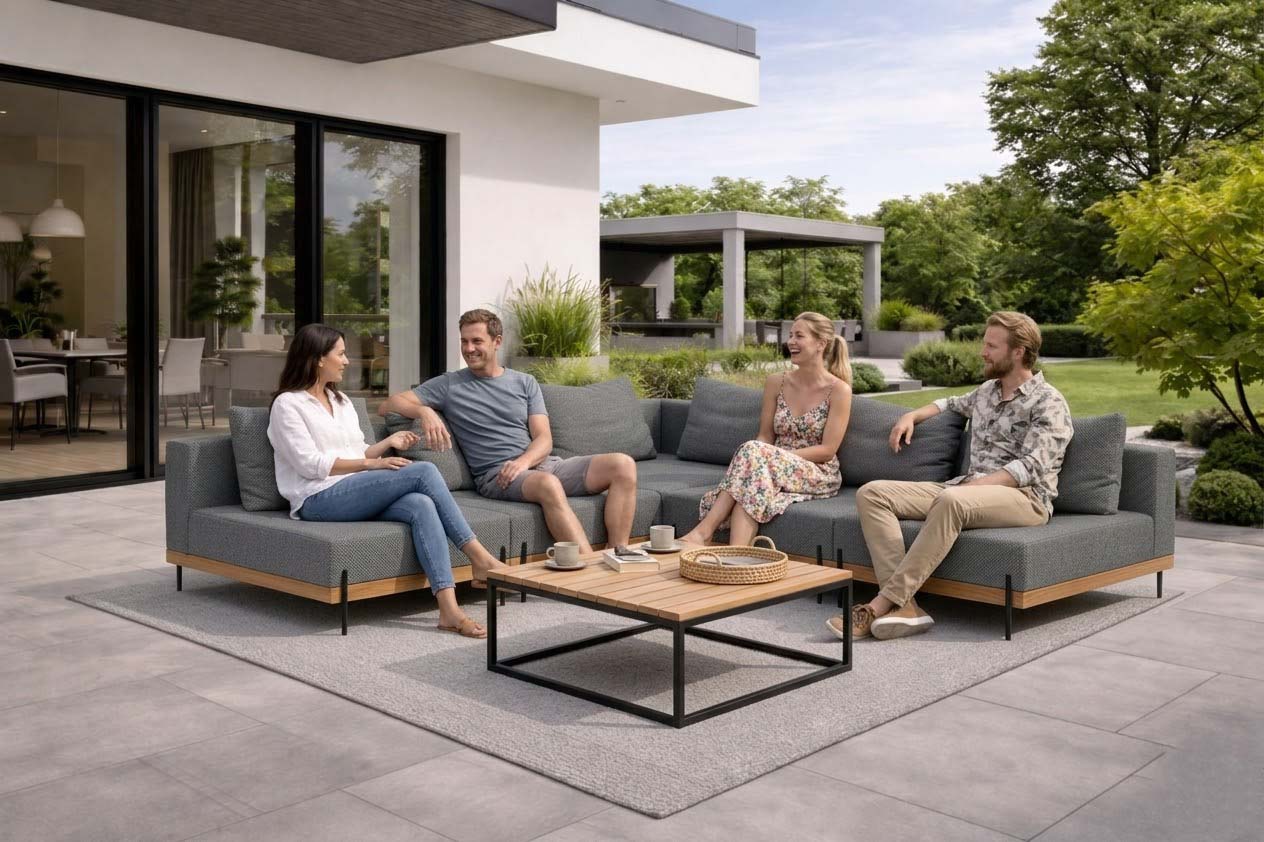 Grand ZESTAW MEBLI OGRODOWYCH PREMIUM Narożnik + PODUSZKI SOFA NA TARAS - obrazek 2