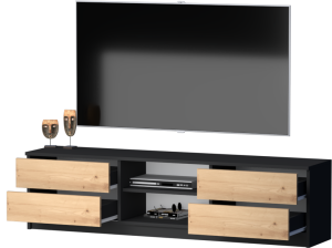 Szafka RTV Stolik pod TV Komoda QUAD Szuflady ARTISAN